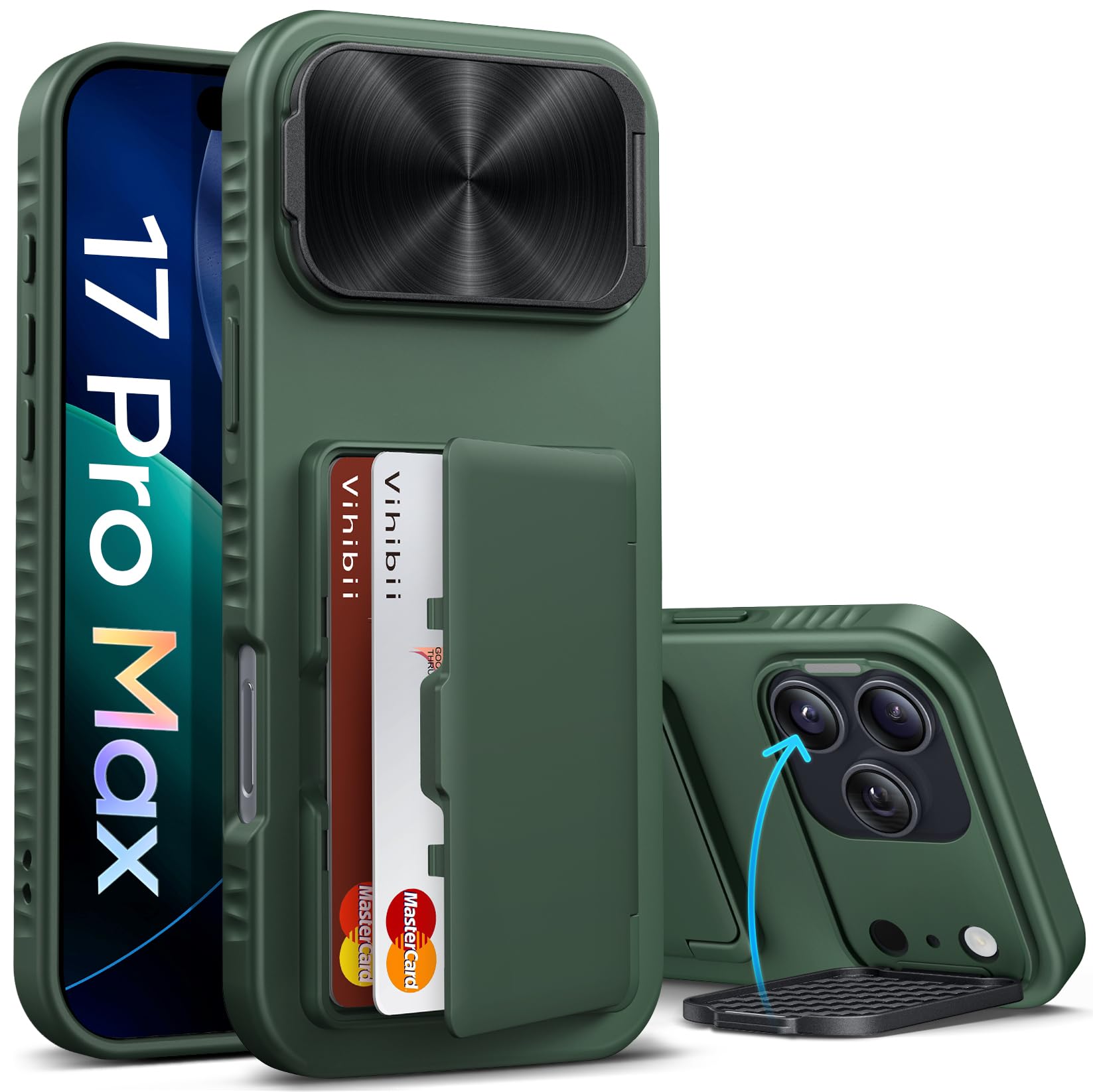 Amazon.co.jp: Vihibii iPhone 17 Pro Max ケース カード収納 スタンド