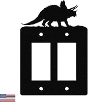 Vista 17 de Cubierta de Interruptor de Luz de Acero Americano, Cubierta de Enchufe con Decoración de Dinosaurio, Cuerpo de Tiranosaurio T-Rex, Interruptor