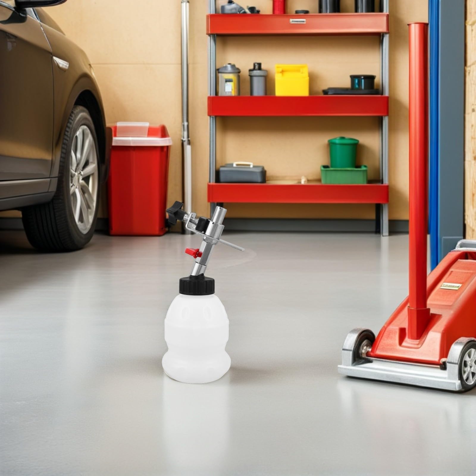 Abaodam Botella Usuarios Mantenimiento de y Automotrices Técnicos para Aceite Freno de 1l con Boquilla Angular Mecanismo de Sellado, Portátil Domésticos