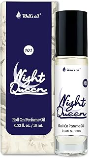 Well's Oil Roll-On Perfume Oil (Night Queen) | Crisp Bergamot Notes | Long-Lasting | Paraben-Free | 0.33 Fl Oz / 10 ml