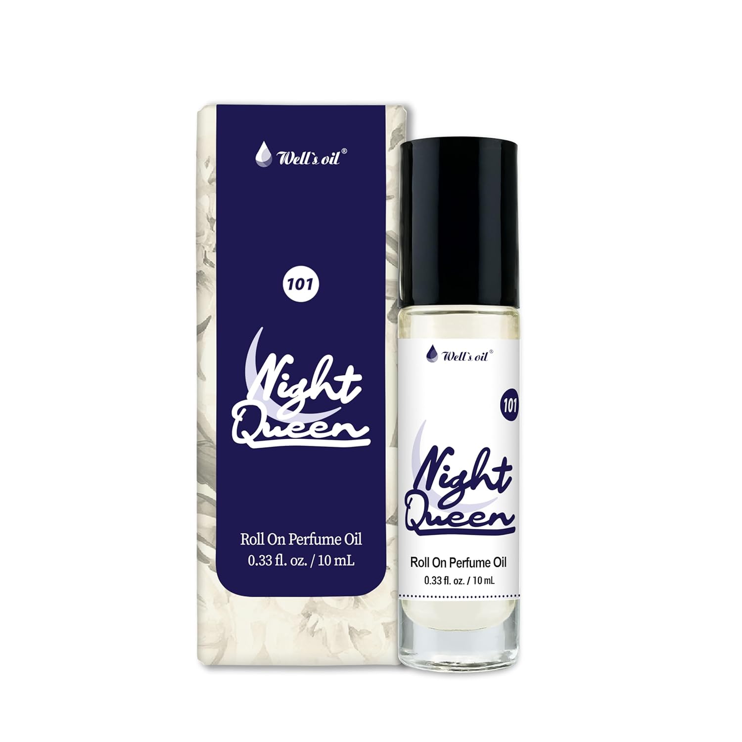 Well’s Oil Roll-On Perfume Oil (Night Queen) | Long-Lasting | Paraben-Free | 0.33 Fl Oz / 10 ml