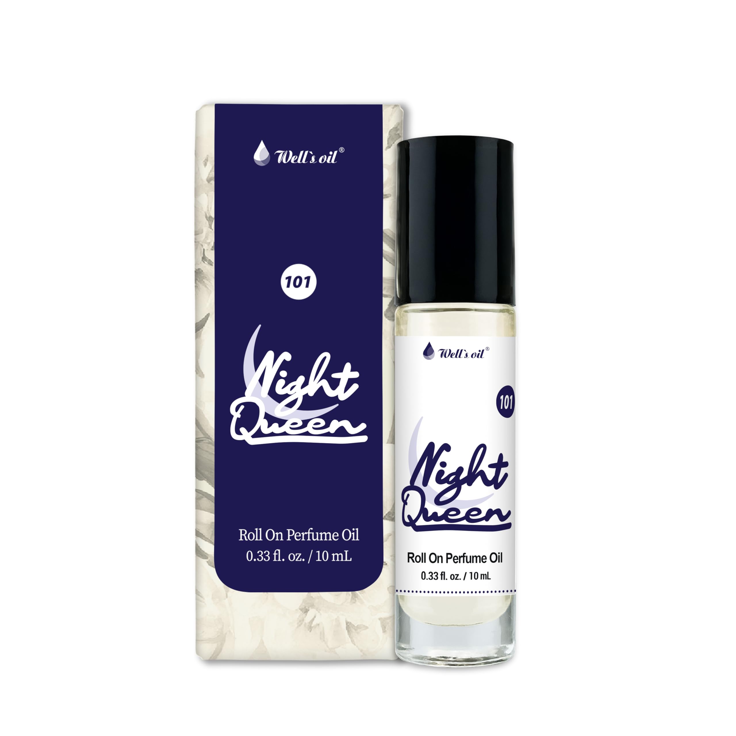 Well's Oil Roll-On Perfume Oil (Night Queen) | Long-Lasting | Paraben-Free | 0.33 Fl Oz / 10 ml
