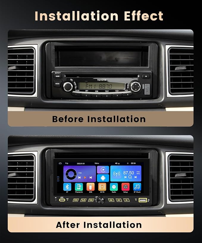 Radio para auto con pantalla táctil de 6.86 pulgadas miniatura 3