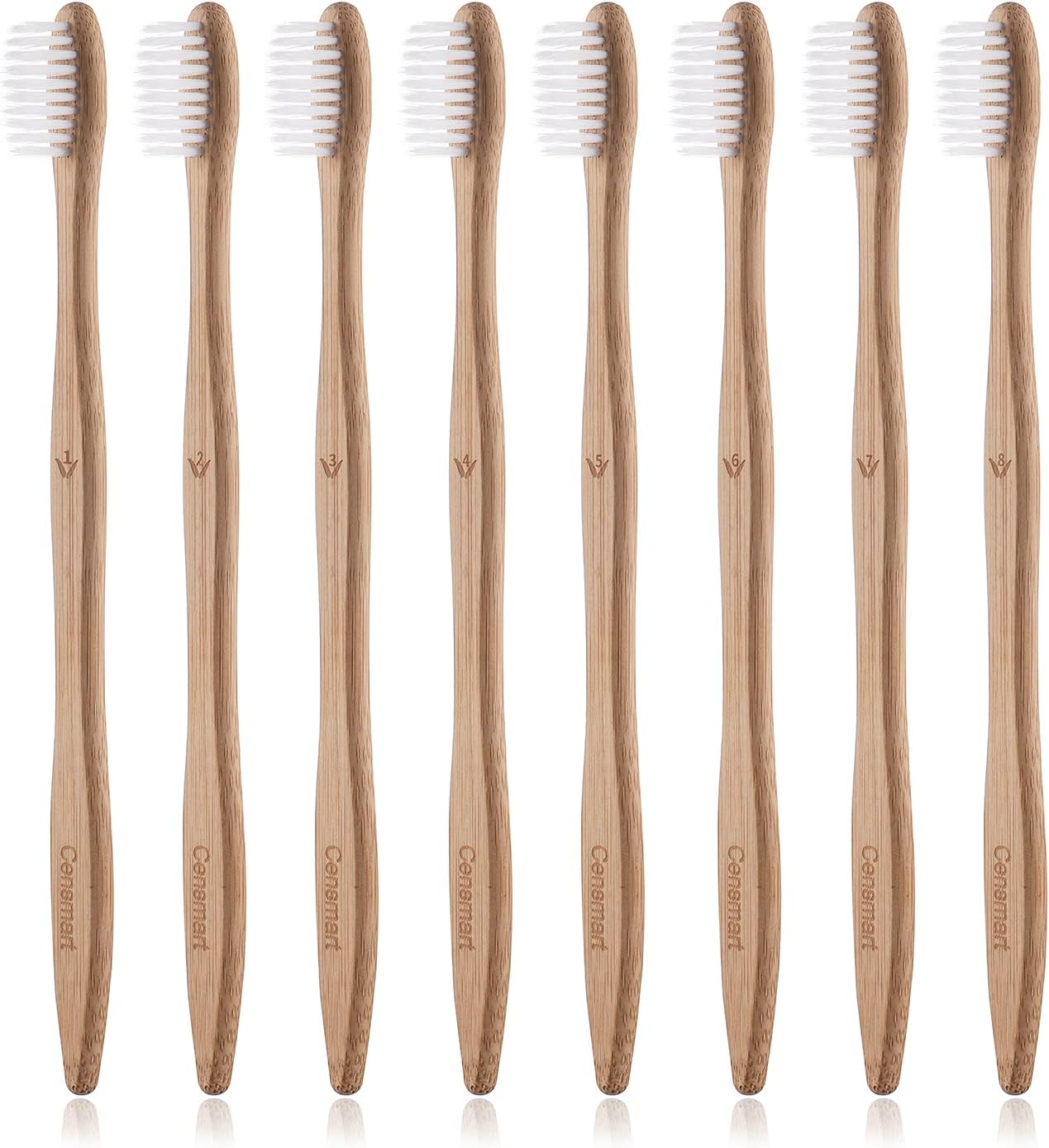 Nubeter Bamboo Toothbrushes | Pack of 4 | Eco-Friendly | Natural Teeth Whitening | Vegan Friendly | Recyclable Packaging | 100% Biodegradable