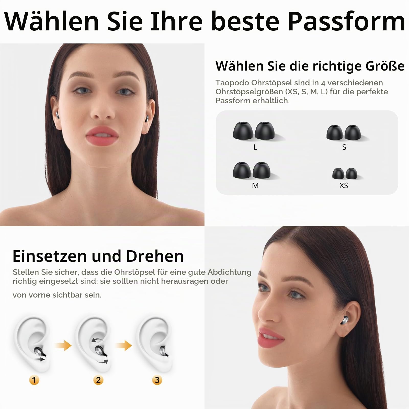 2026 Ohrstöpsel zum Schlafen, 45dB Wiederverwendbare Gehörschutz Geräuschreduzierende Ohrstöpsel für Schlaf, Earplugs weich und bequem für Schlafen, Reisen, Konzentration, Flugzeug, Konzerte