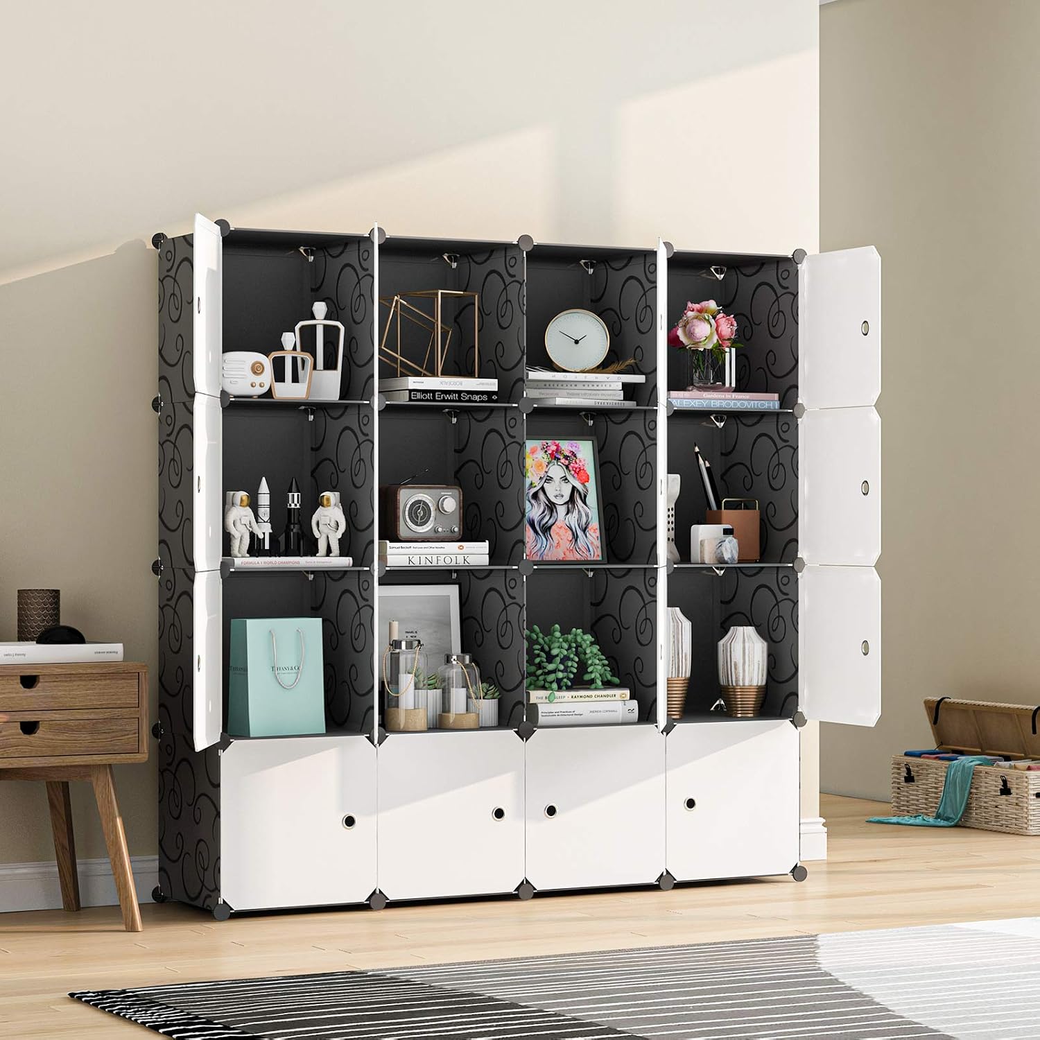 80% оƒƒ Dіѕсоunt KOUSI Large Cube Storage -14x18 Depth (16 Cubes) Organizer Shelves Clothes Dresser Closet Storage Organizer Cabinet Shelving Bookshelf Toy Organize