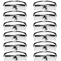 Vista 1 de 12 lentes de seguridad antivaho con patillas ajustables Gafas antivaho con lente transparente, gafas protectoras ligeras para hombres y mujeres