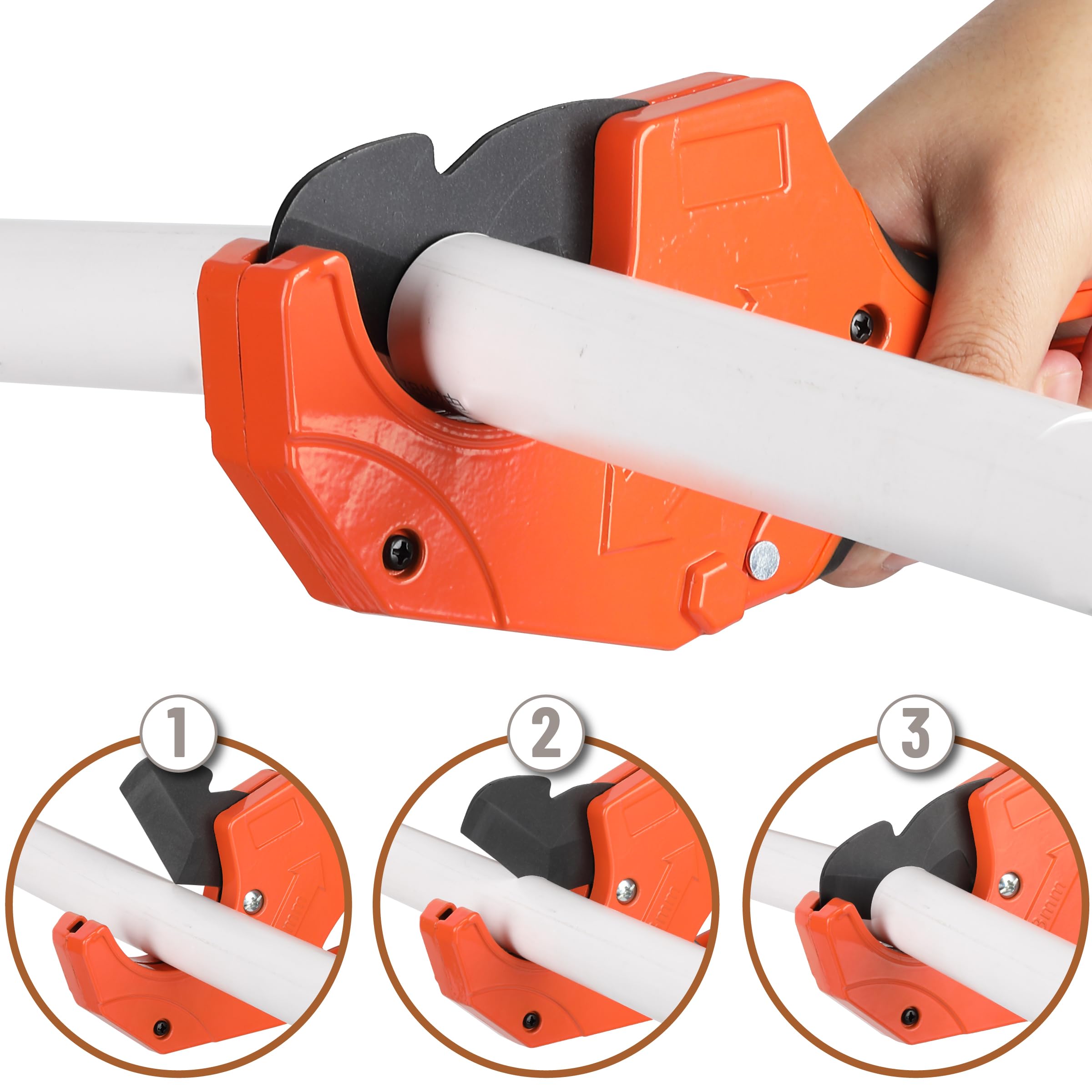 PVC Pipe Cutter WORKPRO Ratchet - Cuts Up To 2-1/2 Inch PEX, PVC ...