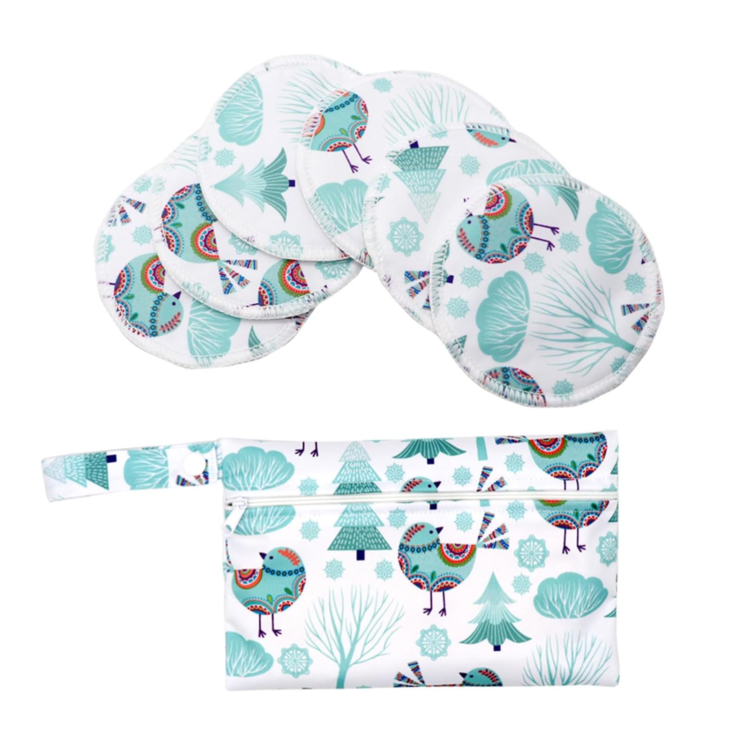 Bamboo Fiber Breastfeeding Pad Pack Gentle Nursing Essential with Diaper Bag Pads for Pregnant Women