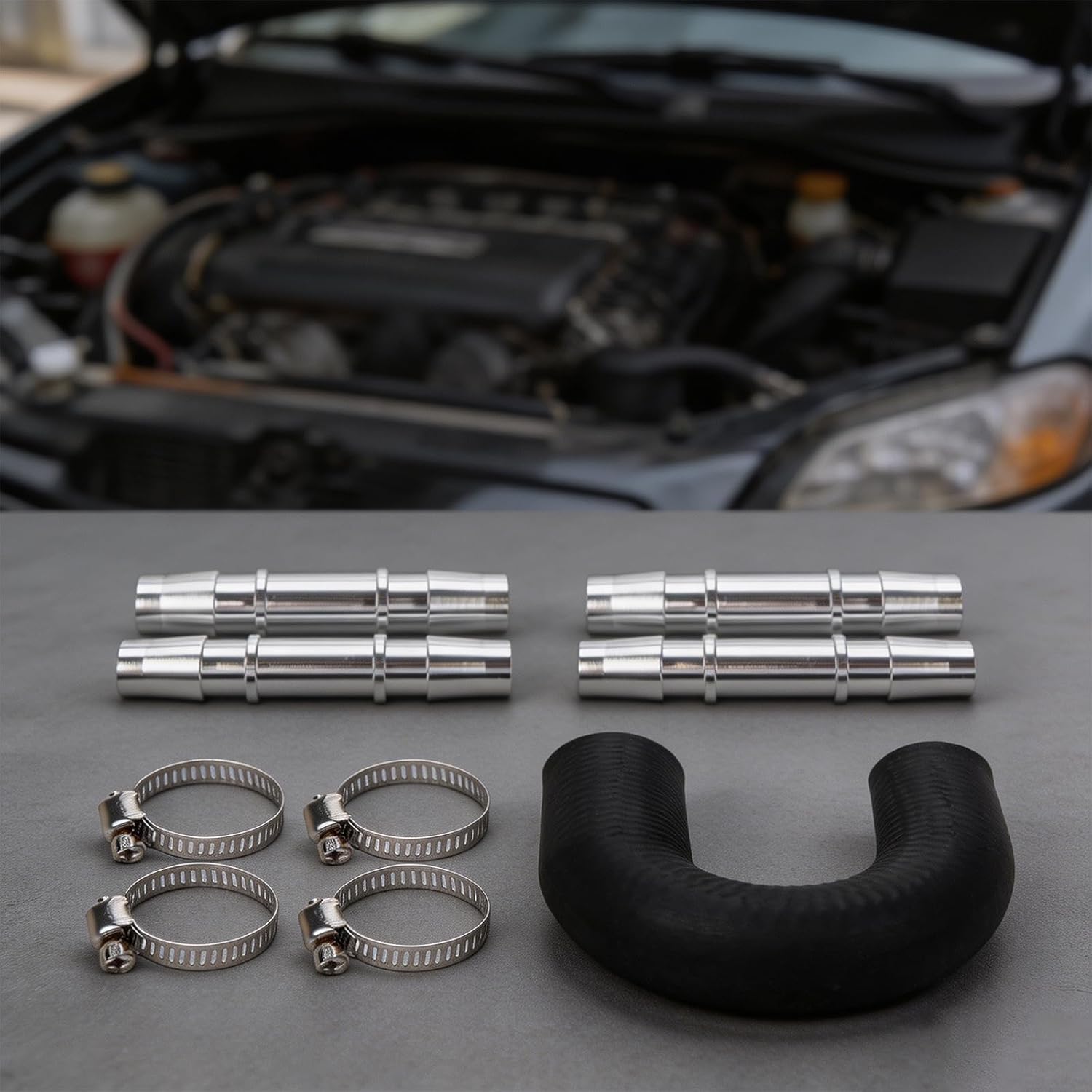 Aluminum Engine Heater Bypass Loop Set for Quick Temperature Increase and Enhanced Cold Weather Function in Cars and SUVs Permanent Aluminum Bypass Components