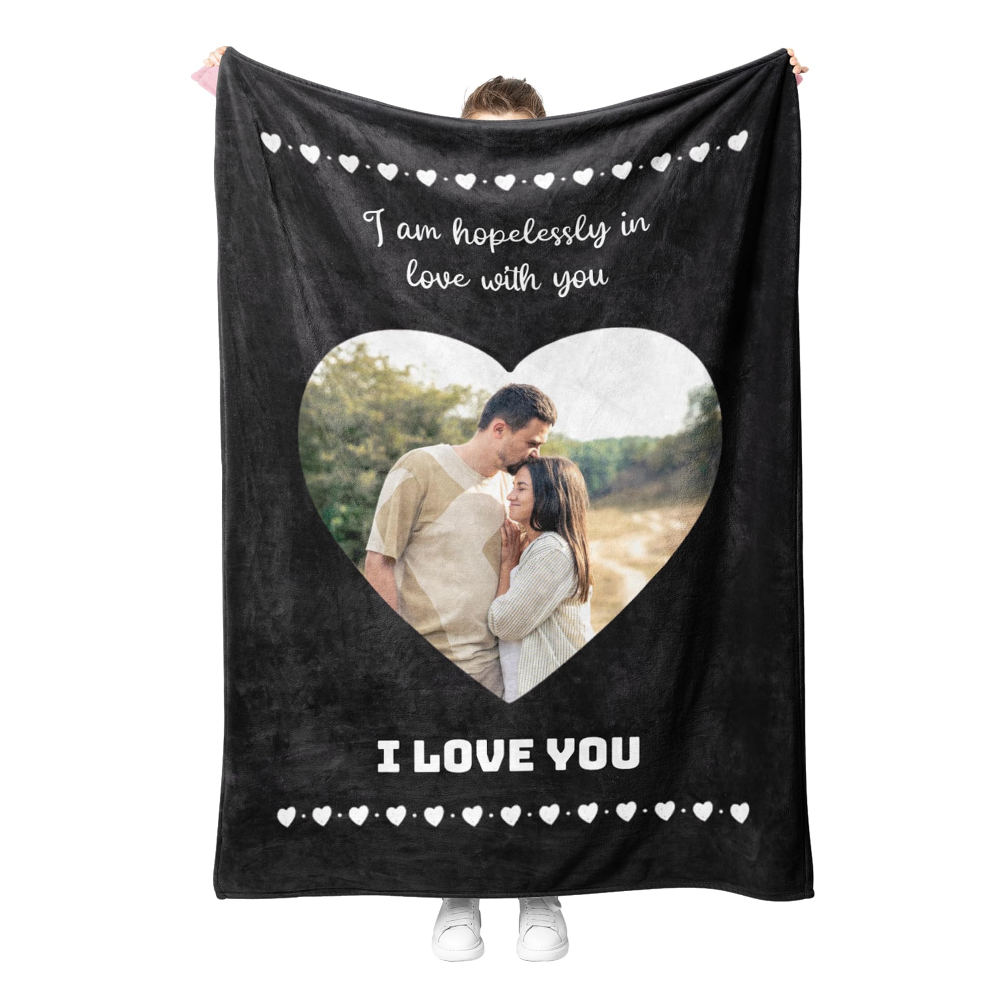 Print Maniacs Photo 5-1 Personalised Throw Blanket Customizable Photo Blanket, Photo Collage Gifts For Him Or Her, Family & Friends Custom Gifts, Special Memory Keepsake Gift