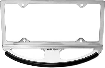 4Bumpers Prime The Best Solid Steel License Plate Frame Parking Bumper Protector Silver