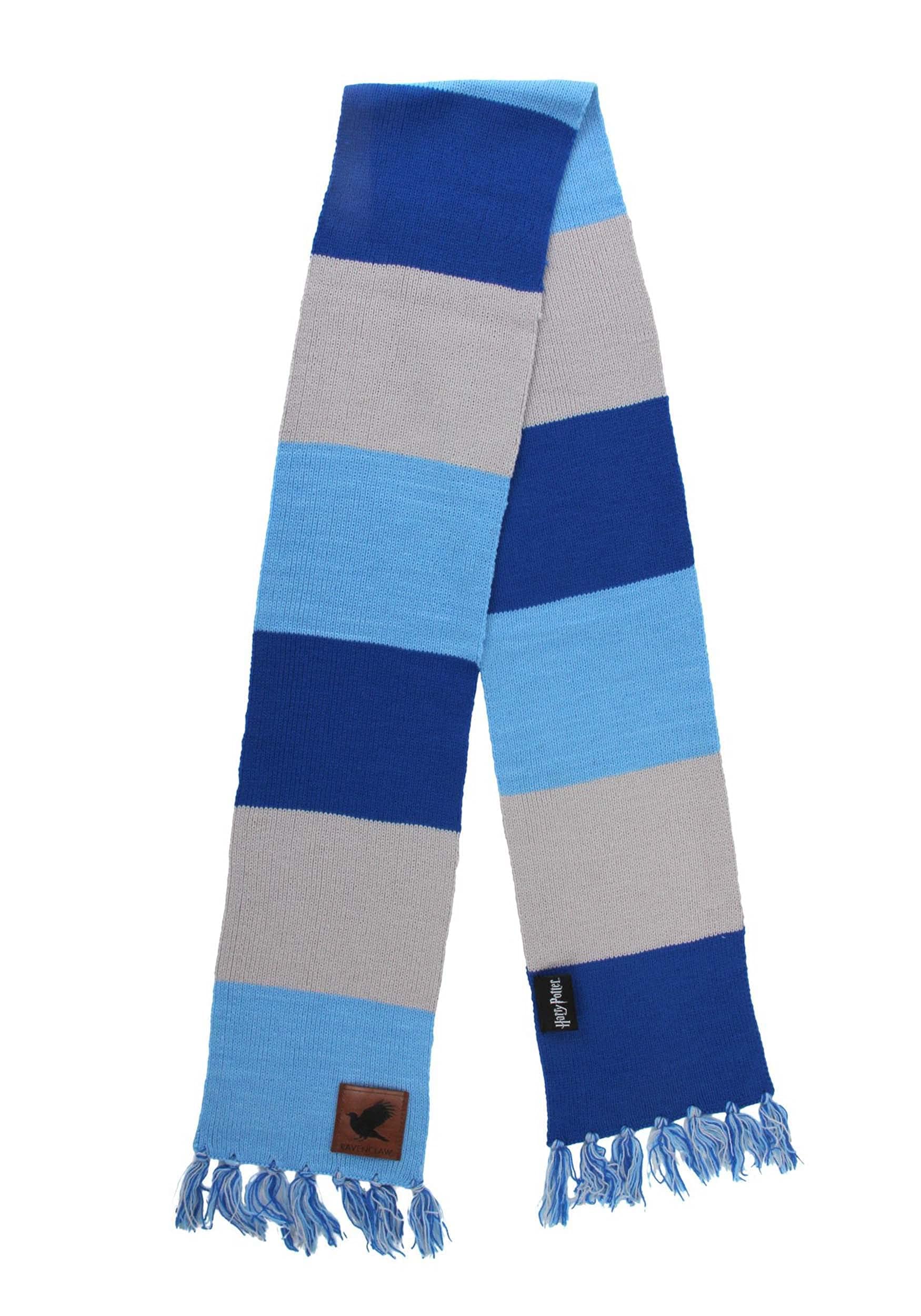 elopeHarry Potter House Themed Patch Striped Scarf, Lightweight and Reversible - Ravenclaw