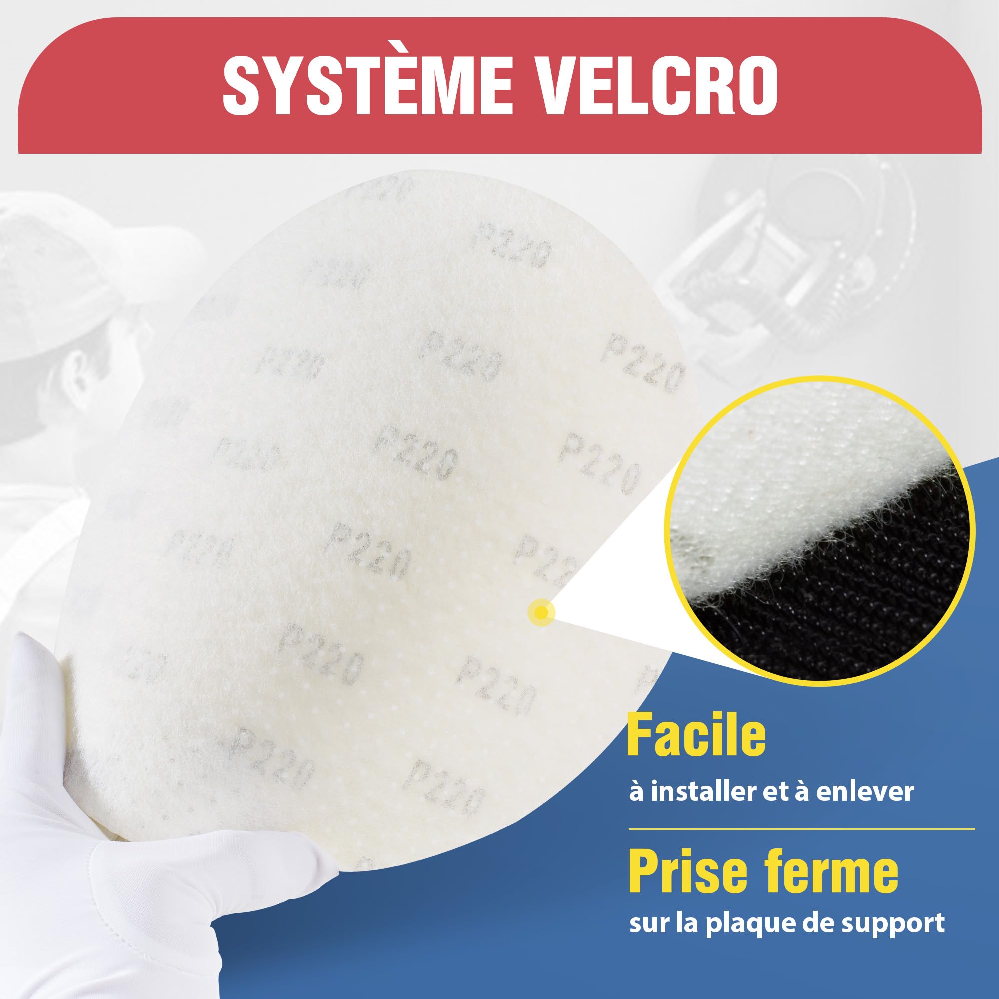Selead Papel Abrasivo 225mm Abrasivos Permanentes 25 Piezas Grano 220 Discos Abrasivos Hojas Abrasivas Perforadas Drywall Sander