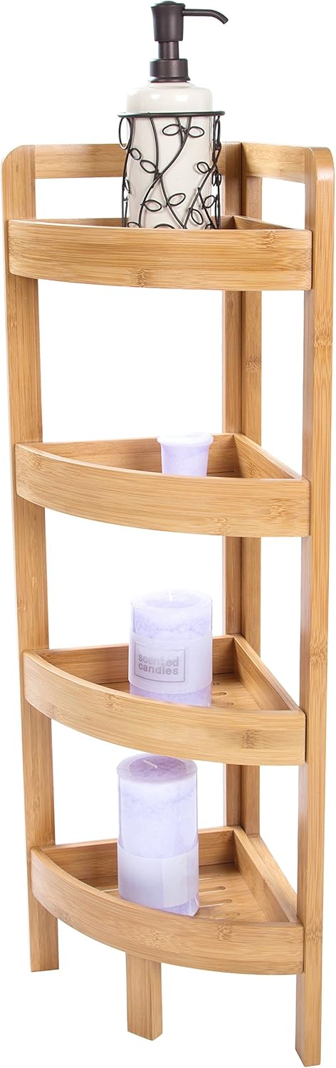 31.5" 4 Tier Bamboo Corner Storage Shelf By Trademark Innovations