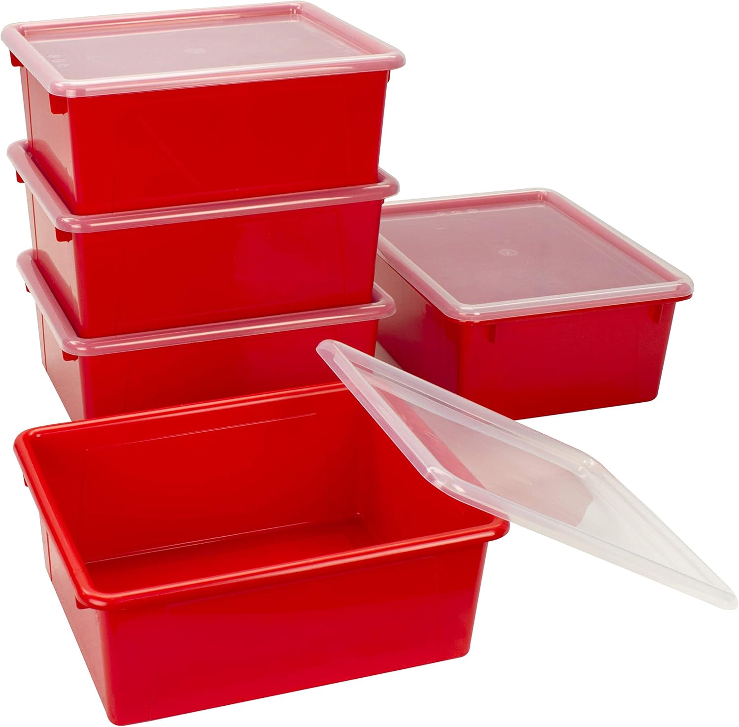 Storex Letter Size Deep Storage Tray Organizer Bin with