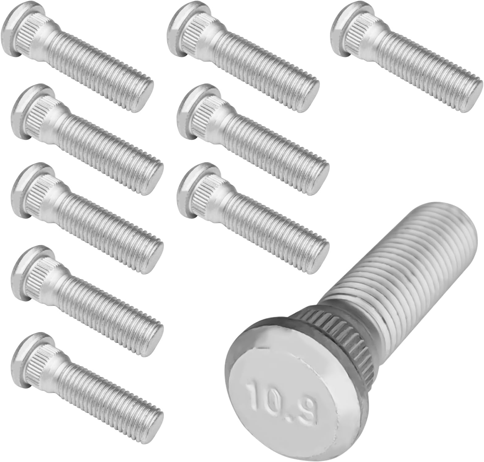 Msyuusr 10PCS Wheel Studs, Replacement Parts OEM#610-266 90942-02049, 49mm Long & M12x1.5 Steel Lug Bolts, Car Accessories Wheel Hub Screws Compatible with Chevrolet Toyota Scion Pontiac Lexus