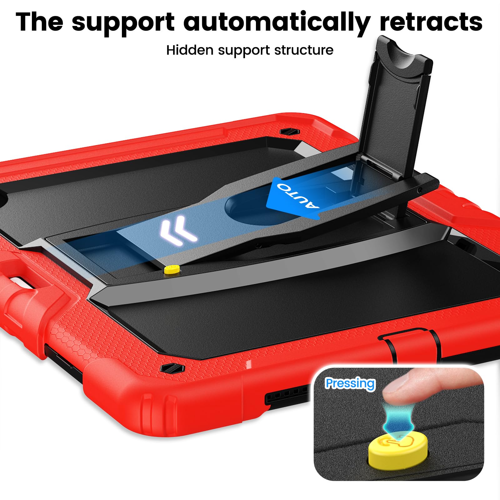Étui avec protecteur d'écran pour iPad Air 13" M4/M3/M2 Rouge