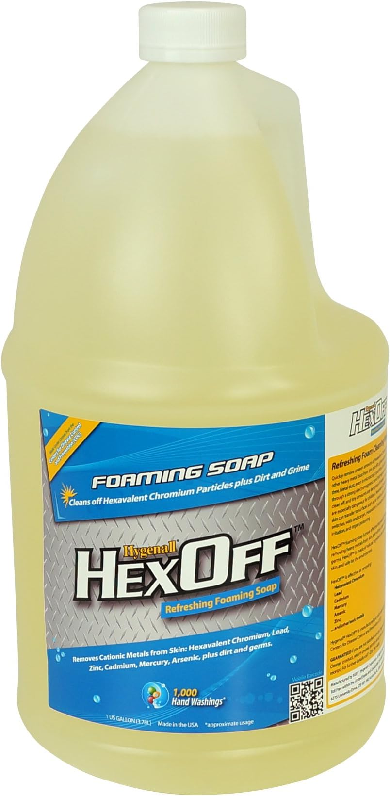 HXFHW8001G HexOff Heavy Metal Decontamination Foaming Hand Soap, 1-Gallon Bottle