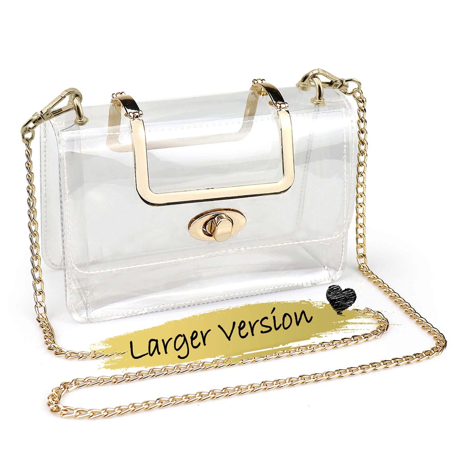 COROMAYClear Purse for Women, Clear Crossbody Bag, Clear Stadium Purse Handbags