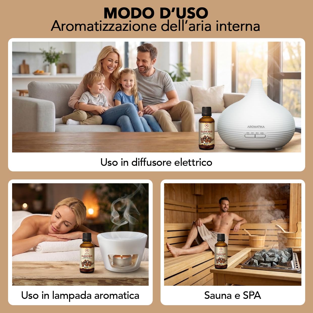 Olio Essenziale di Chiodi di Garofano 50 ml - Eugenia Caryophyllus - Naturale e Puro - Olio essenziali per Diffusori - Aroma per la Casa - Saponi e Candele - Profumo di lunga durata - Aromaterapia