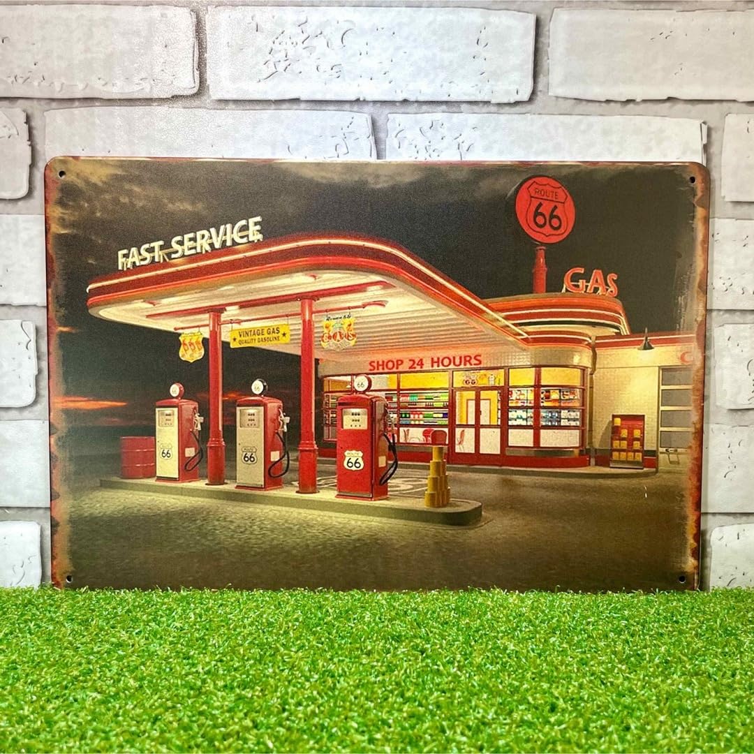 Amazon.co.jp: 656番ガス・ステーション アメリカ ガソリンスタンド