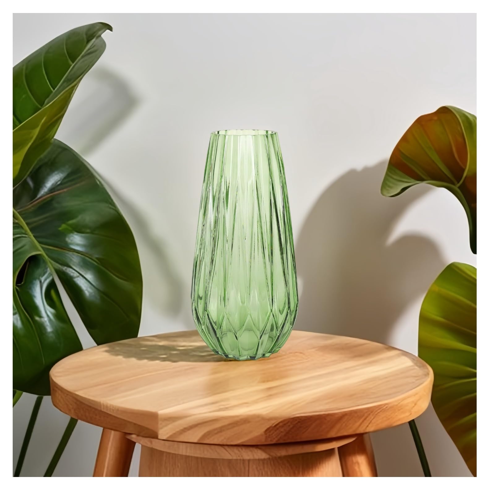 SPHINX Decorative Glass Vase for Flowers Plants Home Decor Office Living Table Decorations, Vases for Home Decor, Luster Glass Vase,Modern Glass Vase - (Green Diamond Cut, 10 Inches) (B0D7D5T1KZ) Amazon Price History, Amazon Price Tracker