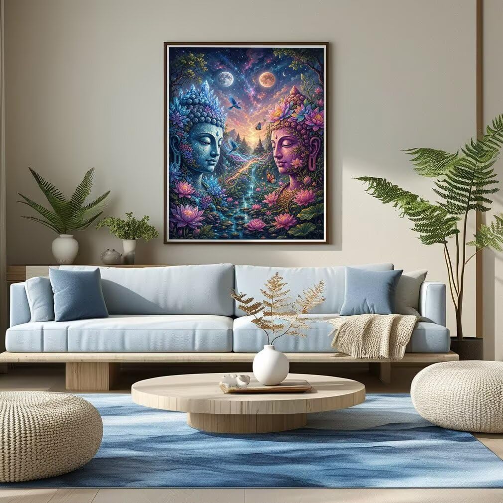 Diamond Painting Zen Kit, Manualidad Creativa y Relajante 60x80cm C8-145