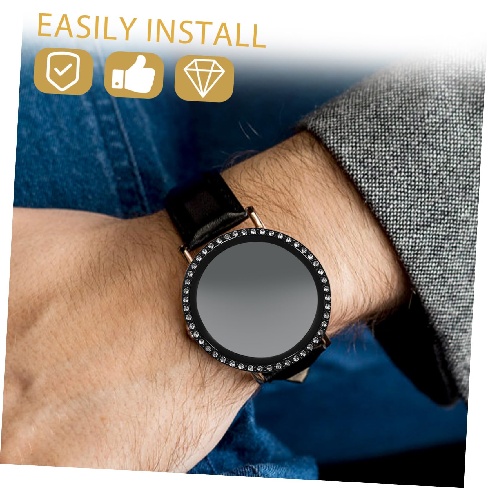 Mikikit 15stücke Smartwatch-hülle Mit Strass Kratzfestes Gehäuse Kompatibel Mit Pixel Watch Transparent Einfache Installation Passform Leicht Und Elegant