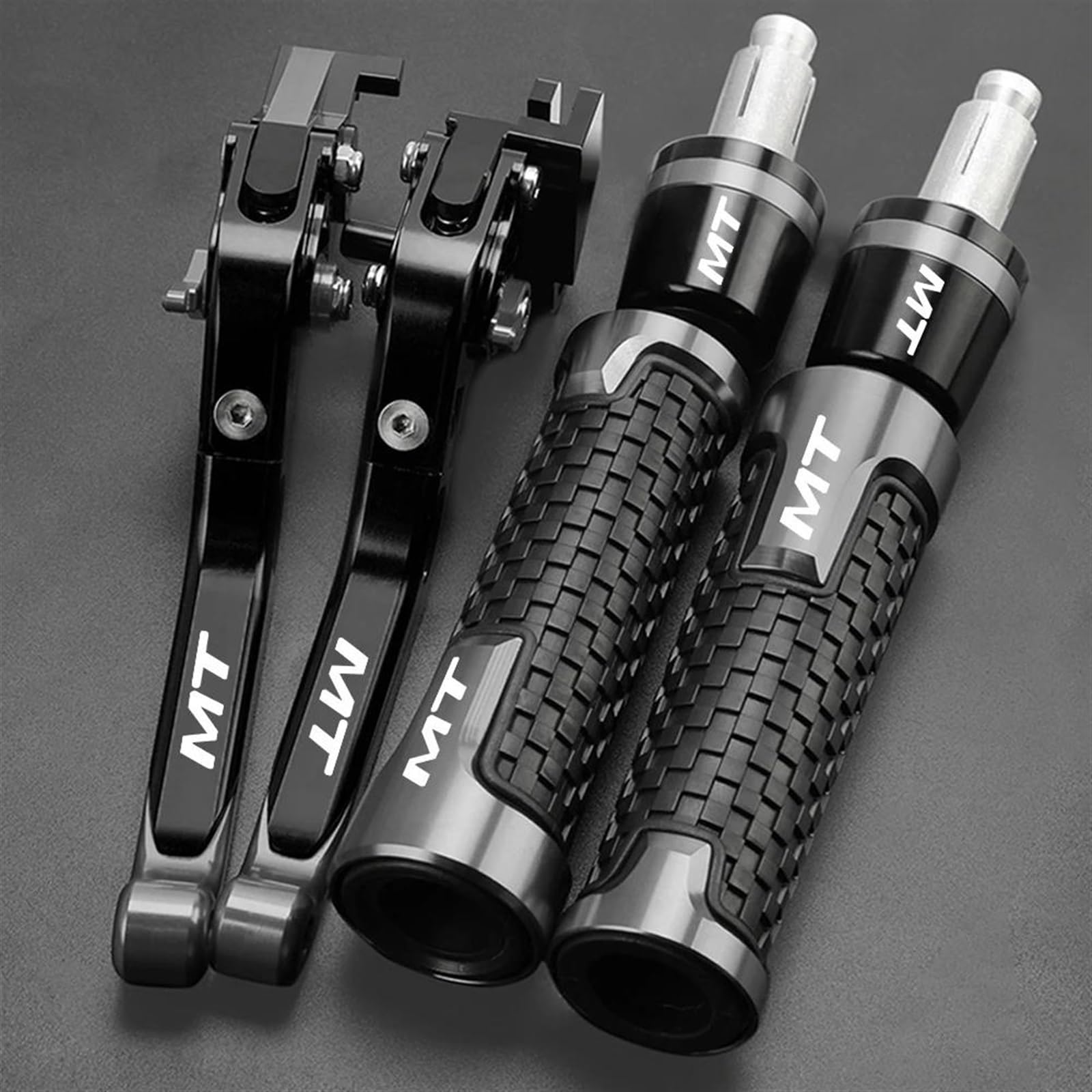 Palancas de embrague freno ajustables de aluminio gris para motocicletas Yamaha FZ-07 GT