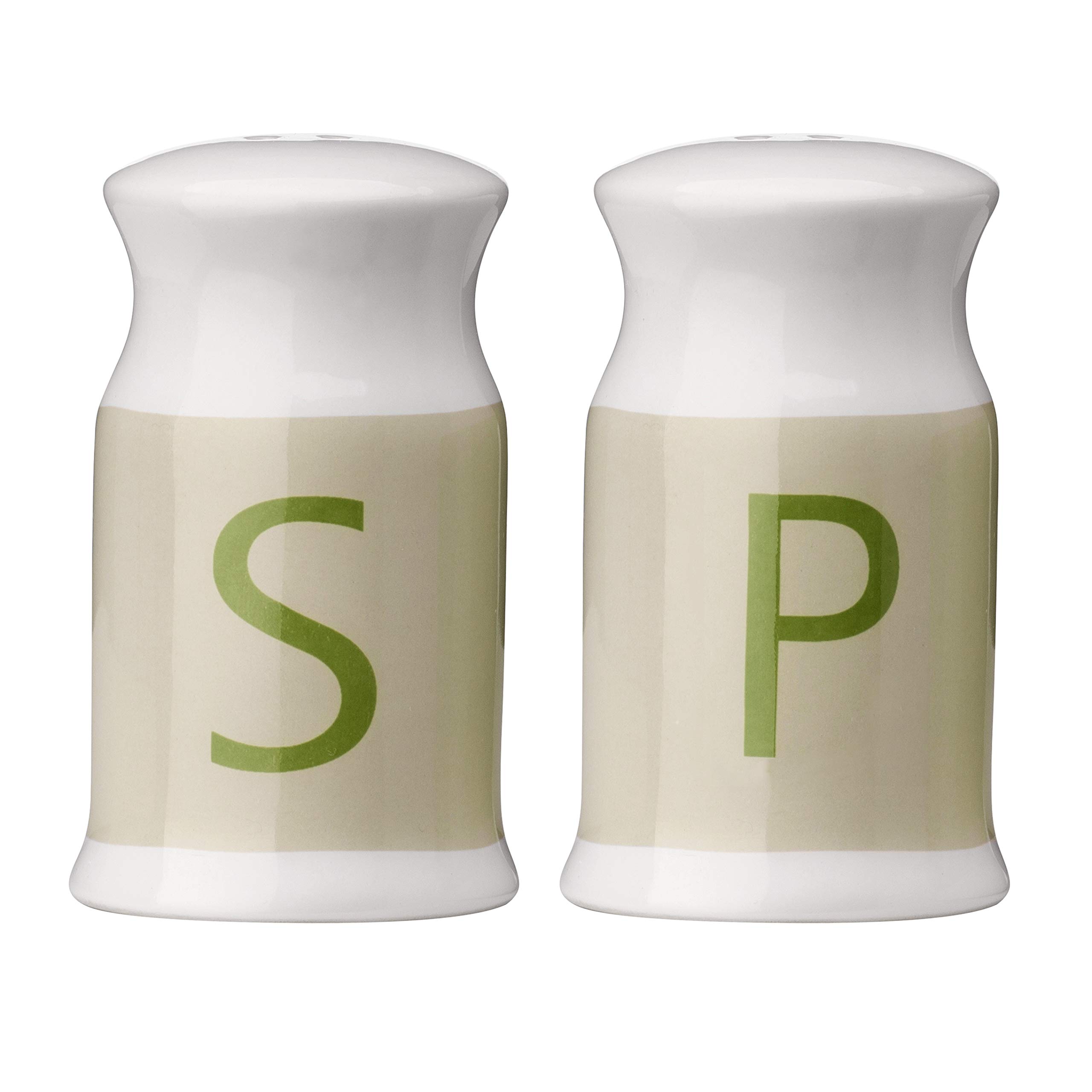 Orsina Dolomite Salt & Pepper Shakers - Green and White