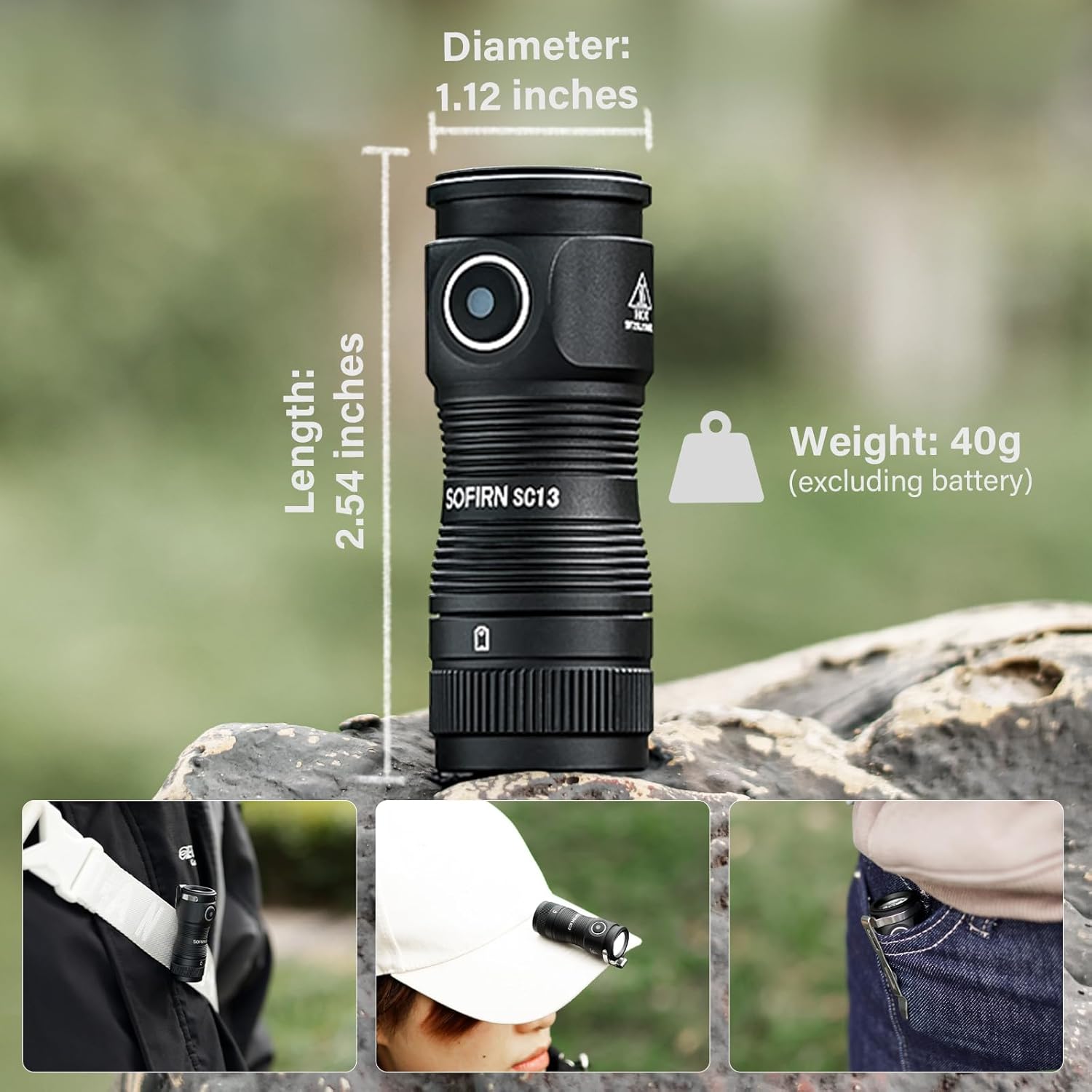 Sofirn SC13 Dimensions and Portability