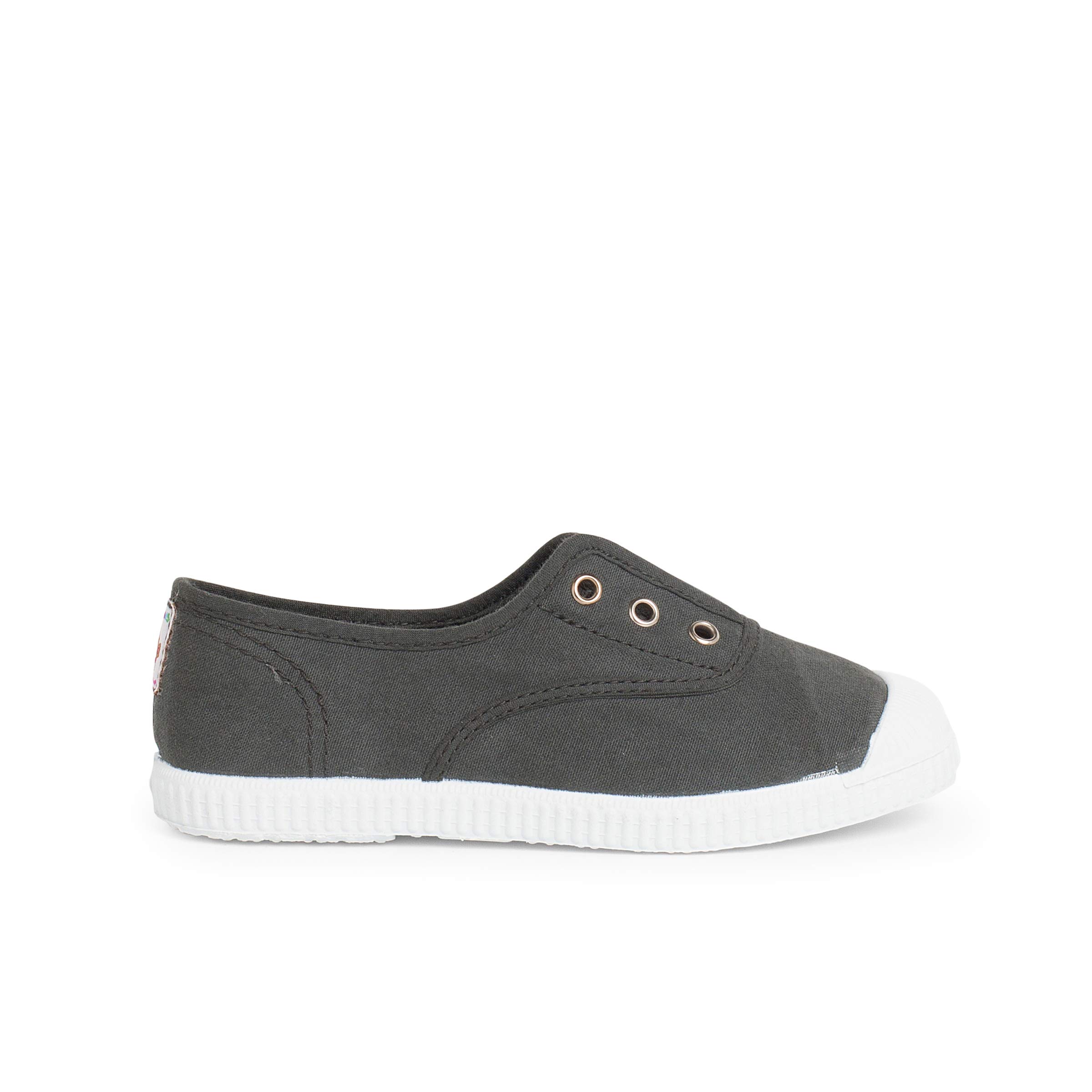 Pisamonas Zapatillas Lona Punta Goma Sin Cordones Talla 27 Color Antracita