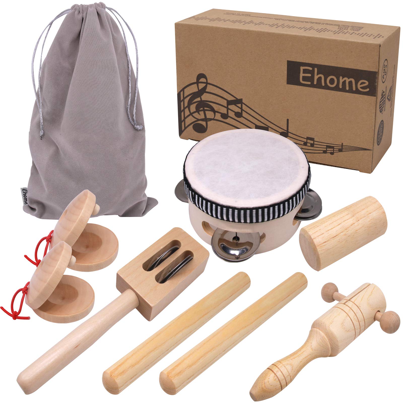 Ehome Toddler Musical Instruments Wooden Sensory Instruments For