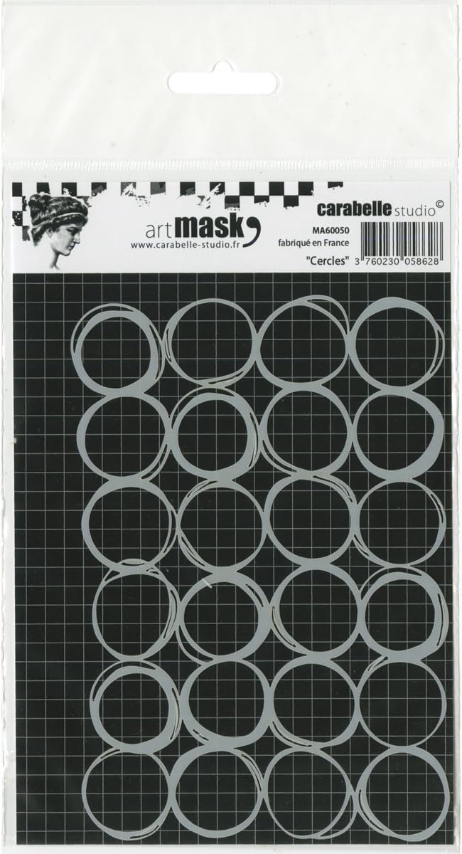 Carabelle Studio A6 Mask Stencil-Circles, White/Transparent