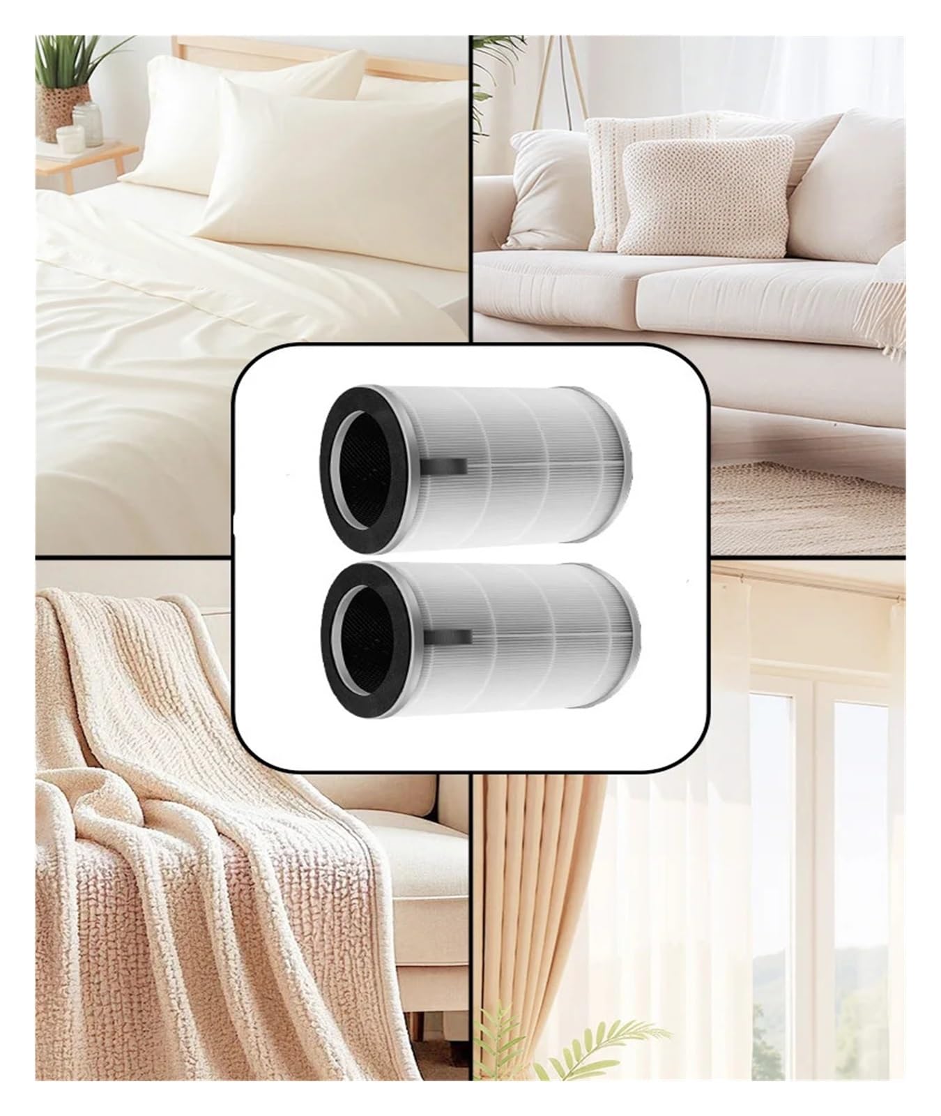 Filtr Oczyszczacza Powietrza, Kompatybilny Z Xiaomi AC-M34-SC AFEP7TFM34, 2-pakowy Filtr Węglowy Do PM2,5