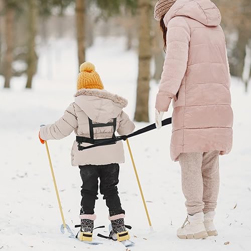Miniatura 5 de Cosmos Arnés de hombro de esquí para niños, arnés de entrenamiento de patinaje de snowboard, con correa extraíble y asa de fácil elevación