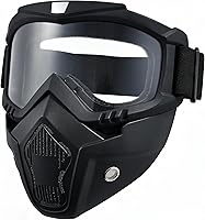 Vista 12 de Máscara Airsoft de Cara Completa con Gafas HD, Máscara de Calavera y Esqueleto para Paintball, Ideal para Halloween, Cosplay, Juegos de Paintball