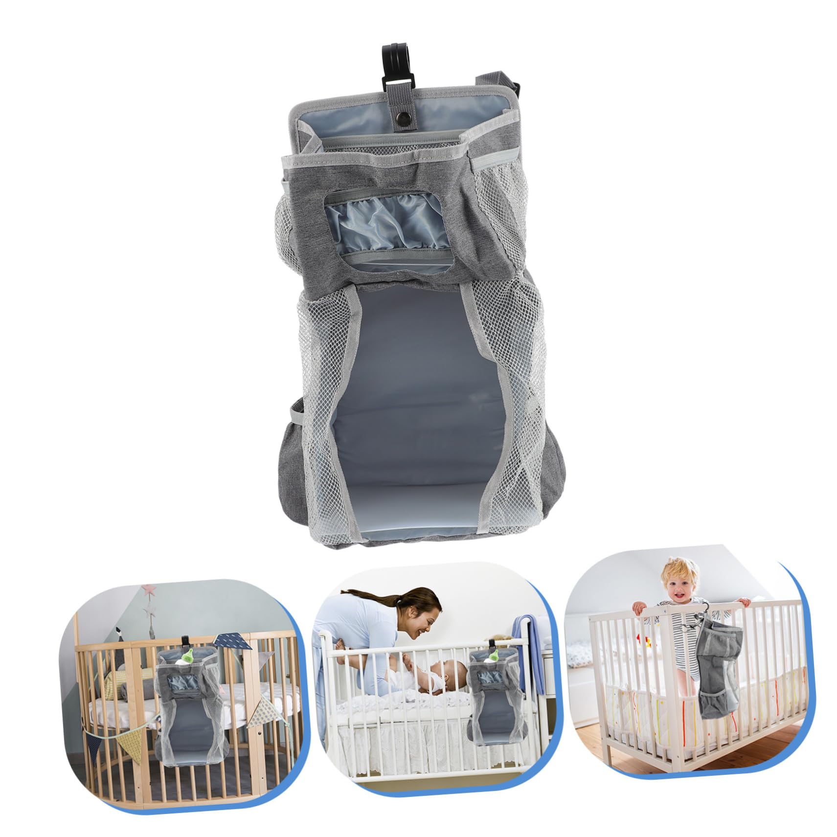 Abaodam 2stücke Hängende Windeltasche Für Großer Aufbewahrungssack Für Windeln Spielzeug Und Zubehör Für Kinderbett Praktischer Organizer Für Neugeborene Mit Schneeflocken-Design