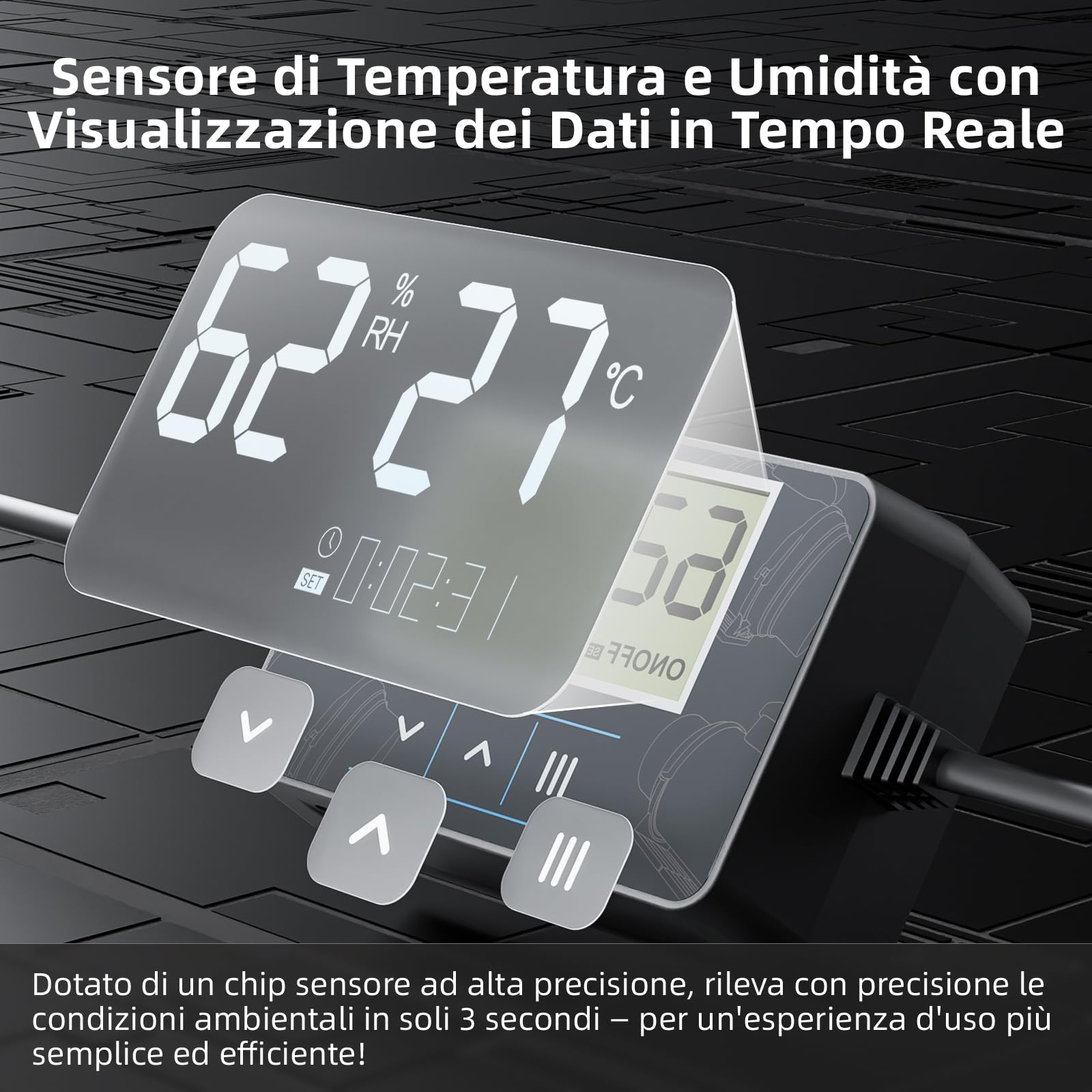Ventilatore a tubo 100 mm, silenzioso, motore a doppia sfera puro con telecomando per controllo della temperatura e dell'umidità, per tenda da Grow Hydroponics 4E219-A