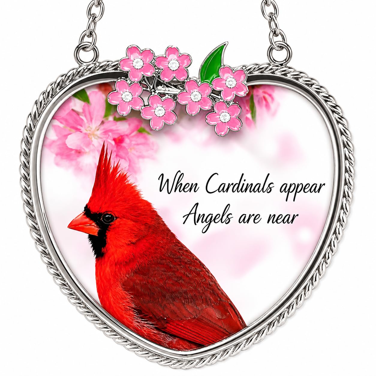 Attrape-soleil cardinal commémoratif Banberry Designs en verre