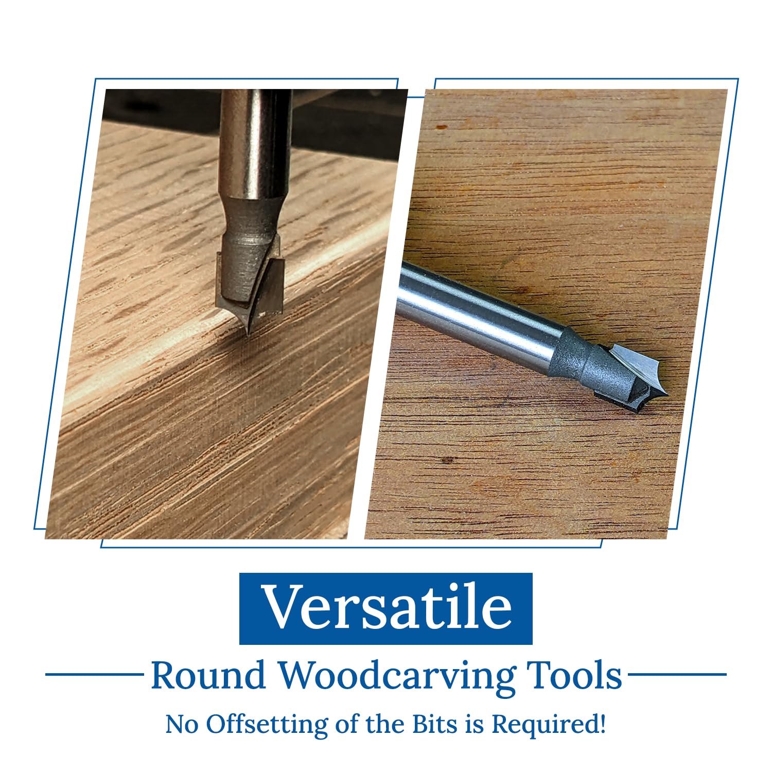 Edge Rounding Bit Set - Transform Your CNC Routing Projects - Includes 1/4" & 1/8" Radius Pointed Tip Round Over Bits with 1/4" Shank - Achieve Smoothly Rounded Edges for Wood Carvings.