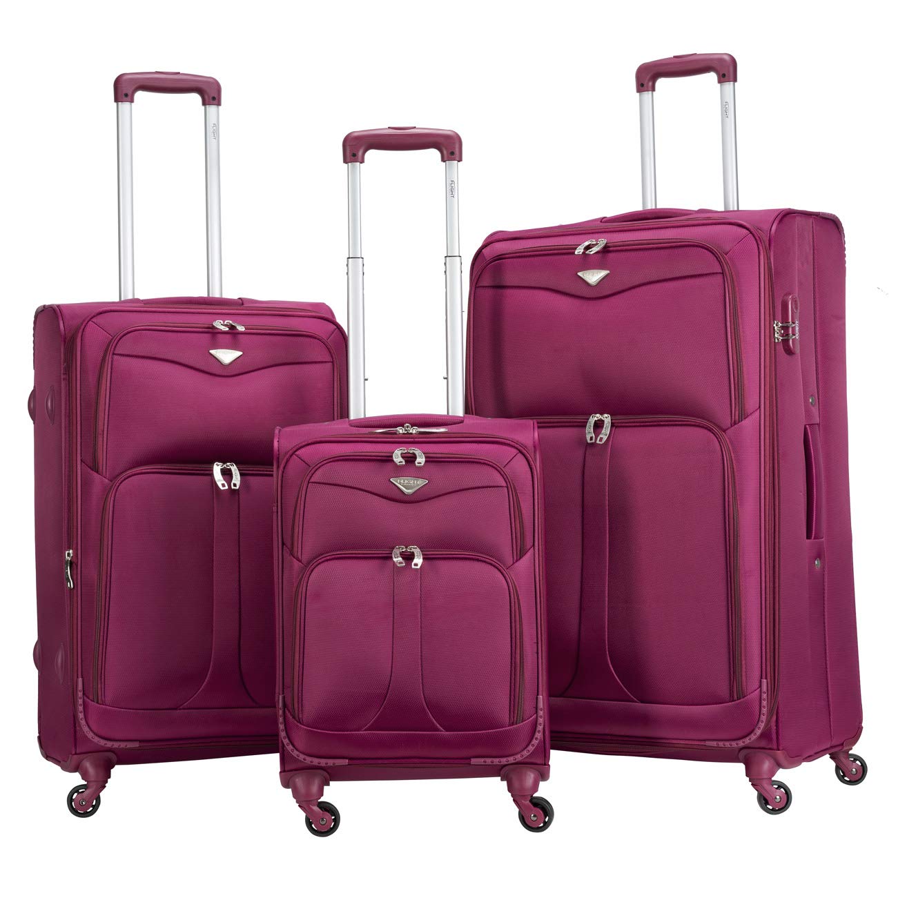 Flight Knight Lightweight 4 Wheel 800D Soft Case Suitcases Anti Crack Cabin & Hold Luggage Options Approved for Over 100 Airlines Including easyJet, BA & Many More! — view 96