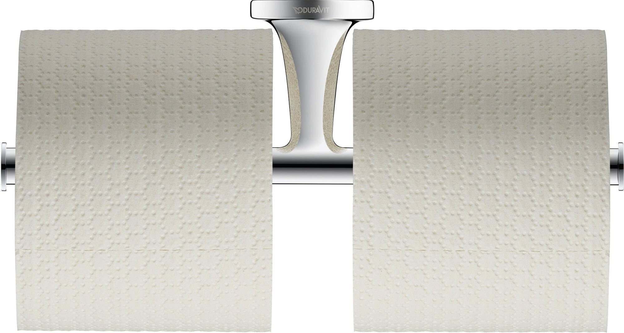 Duravit Starck T Toilet Roll Holder Without Lid for 2 Rolls Toilet Paper Holder Wall Mounted Chrome