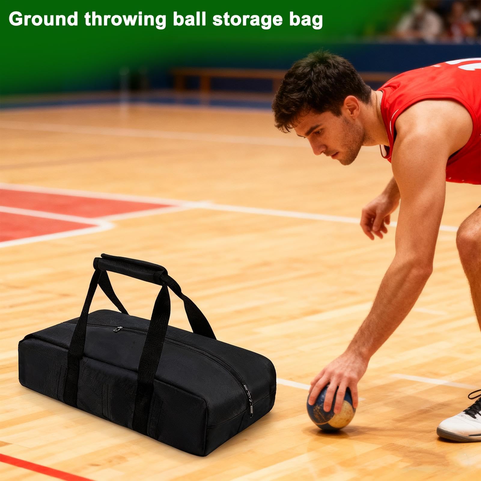 Tasche für Boccia-Kugeln – wasserdichte Tasche mit 8 Fächern, Organizer für Bälle, Tragetasche mit geteilten Trennwänden, langlebiger Behälter für Reisespiele, Strandrasen, Hof,