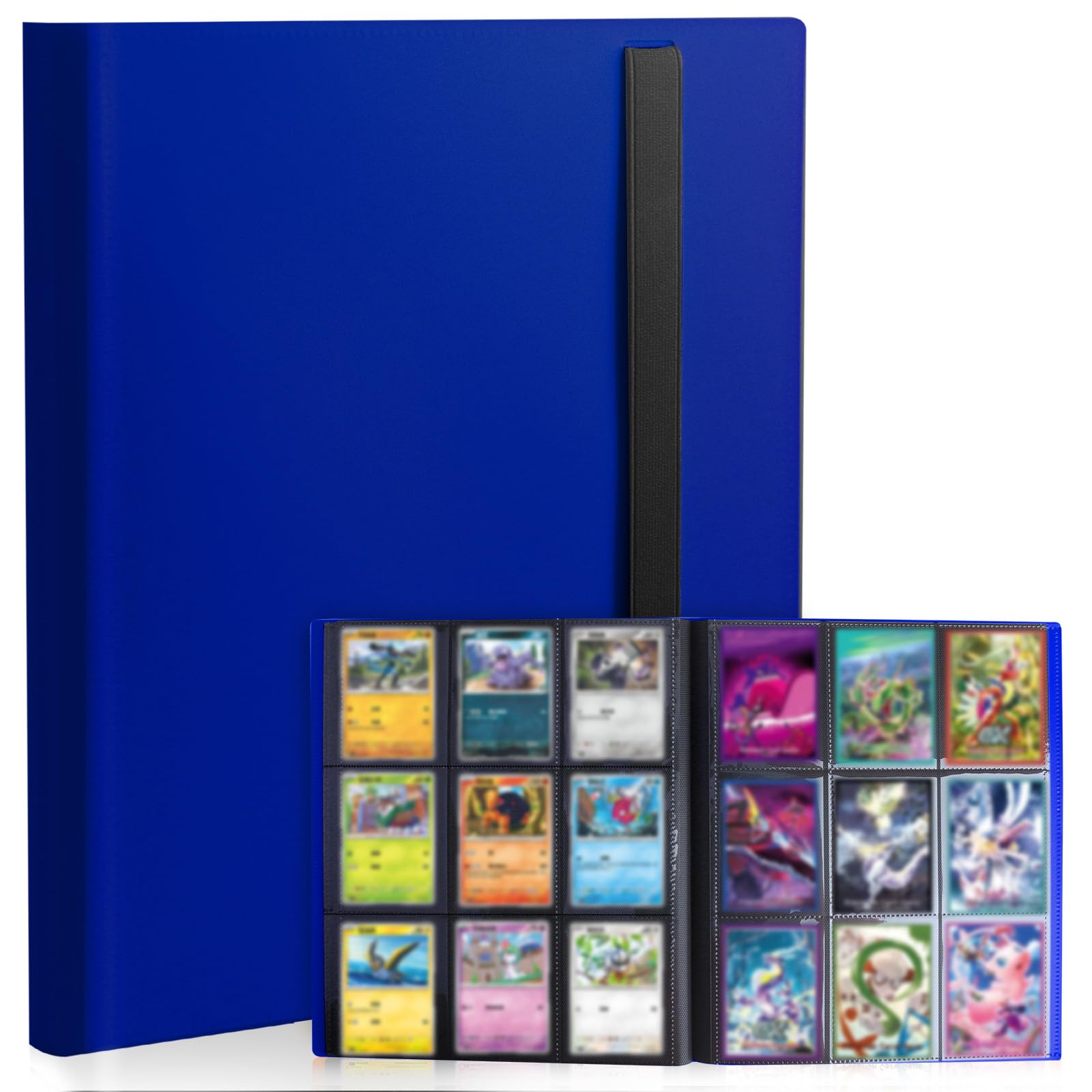 Classeur de cartes à 9 poches bleu foncé pour 360 TCG