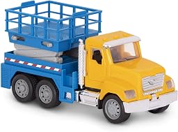 Driven by Battat - Carrello elevatore a forbice, 18 cm - Carrello elevatore a forbice giocattolo per bambini - Piccolo veicolo di costruzione giocattolo - Luci e suoni - Parti mobili - 3 anni +