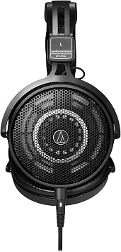 Audio Technica ATH-R50x Open-Back Monitor Headphones, Wired DTM Mix Mastering Music Listening Detachable 3.0m/1.2m Cable with Converter Adapter, Open-Back Studio Monitor Headphones