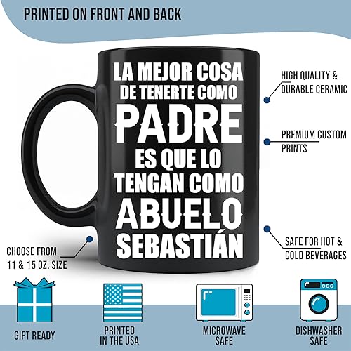 Miniatura 2 de La Mejor Cosa De Tenerte Como Padre Es Que Lo Tengan Como Abuelo Taza Personalizados Regalos Del Dia Del Padre Cumpleaños Acción De Gracias