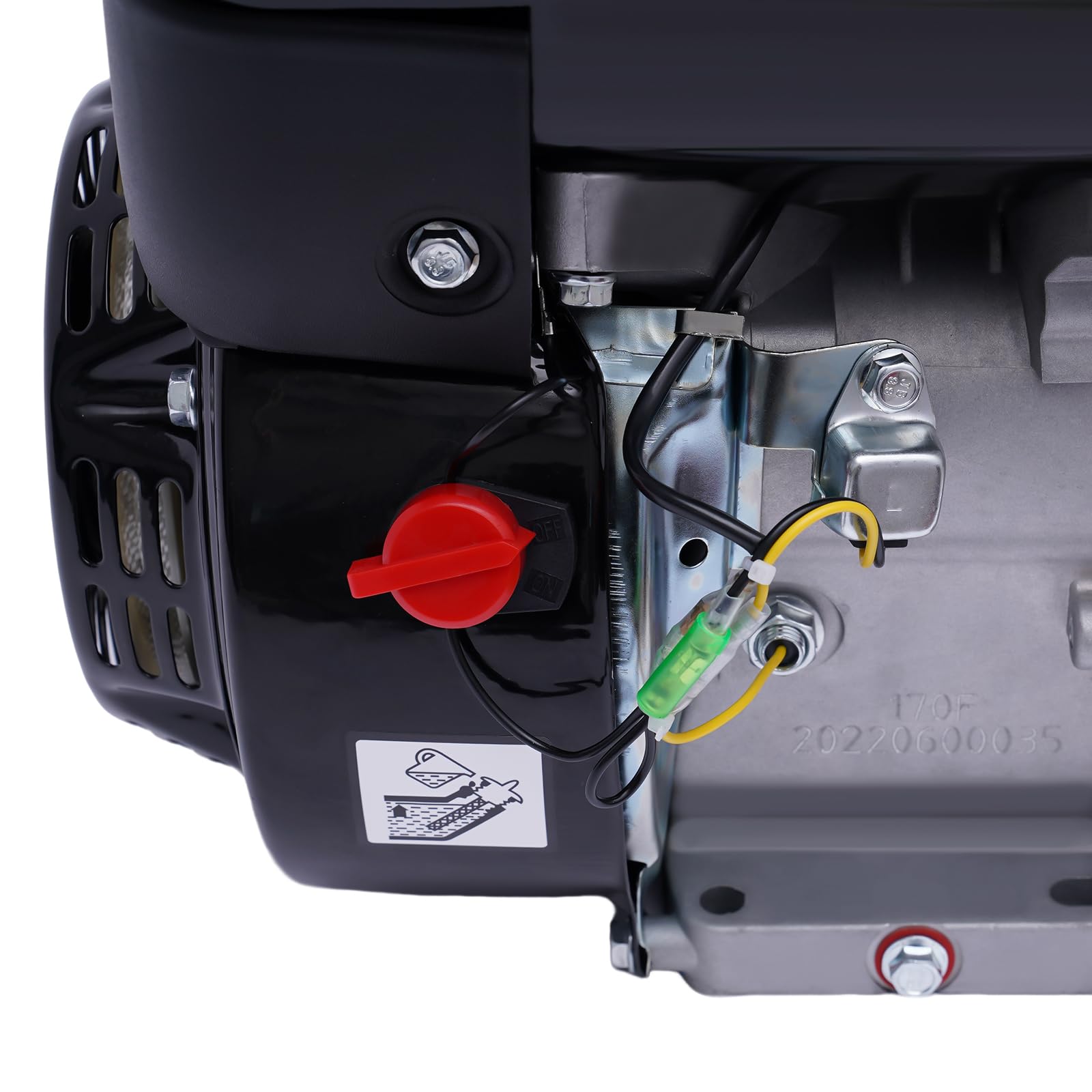 Moteur Thermique 7,5CV 4 Temps Moteur Karting 212cc Moteur à essence OHV Moteur Thermique, Arbre de 20 mm de diamètre - Monocylindre incliné à 25° - Refroidissement à air forcé